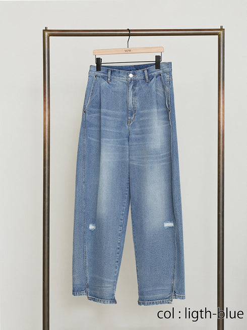 CURVED SEAM DENIM PT / Y234-31041-5
